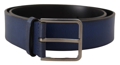 Elegante cinturón de piel italiana en color azul