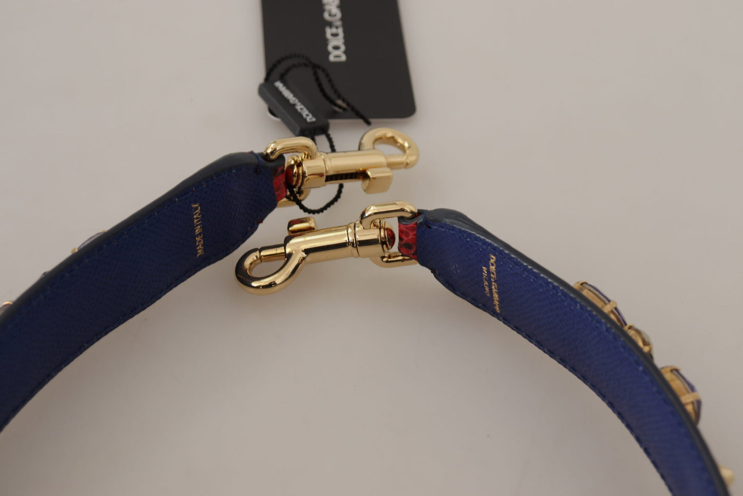 Elegante correa de bolso de piel de pitón roja