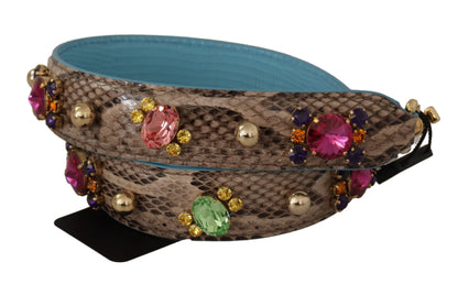 Elegante accesorio de correa de hombro de piel de pitón