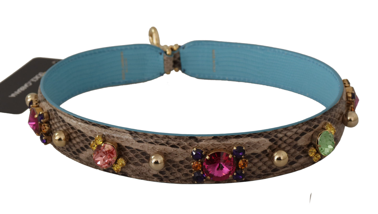 Elegante accesorio de correa de hombro de piel de pitón