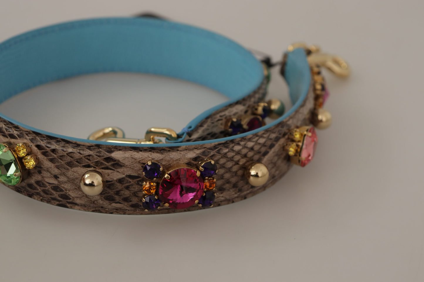 Elegante accesorio de correa de hombro de piel de pitón