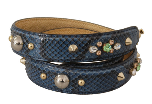 Elegante correa de cuero para bolso de hombro en color azul