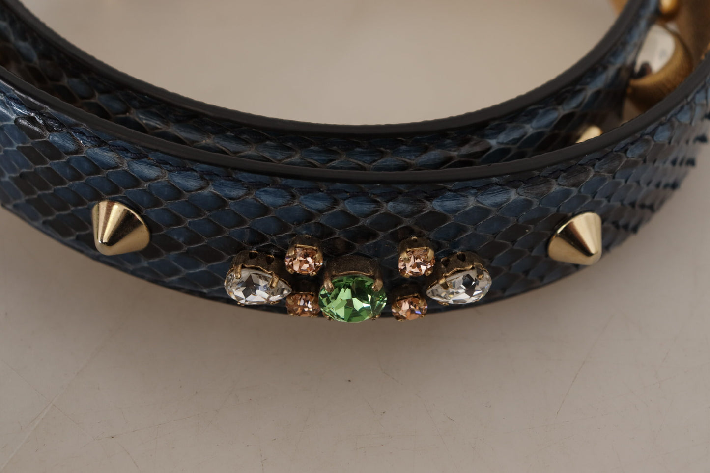 Elegante correa de cuero para bolso de hombro en color azul