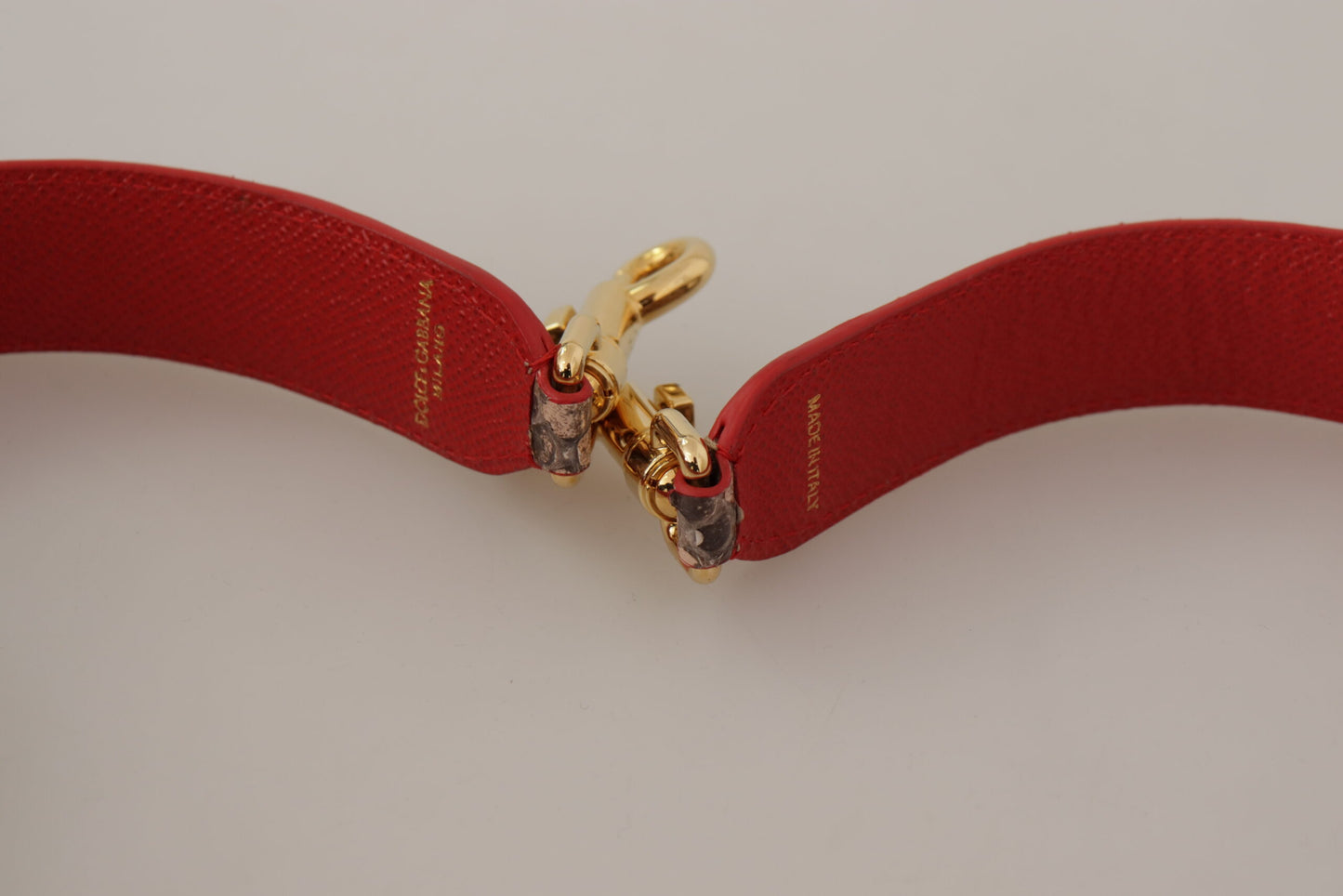 Correa elegante para bolso de piel de pitón marrón