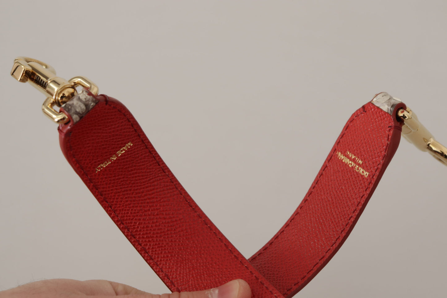 Correa para bolso de piel de pitón opulenta en beige