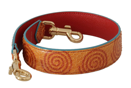 Elegante accesorio de correa de hombro de cuero naranja