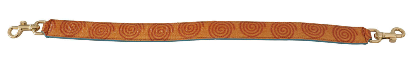 Elegante accesorio de correa de hombro de cuero naranja