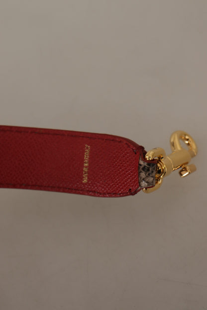Elegante correa de hombro de piel de pitón