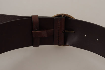 Cinturón de cuero elegante con hebilla grabada