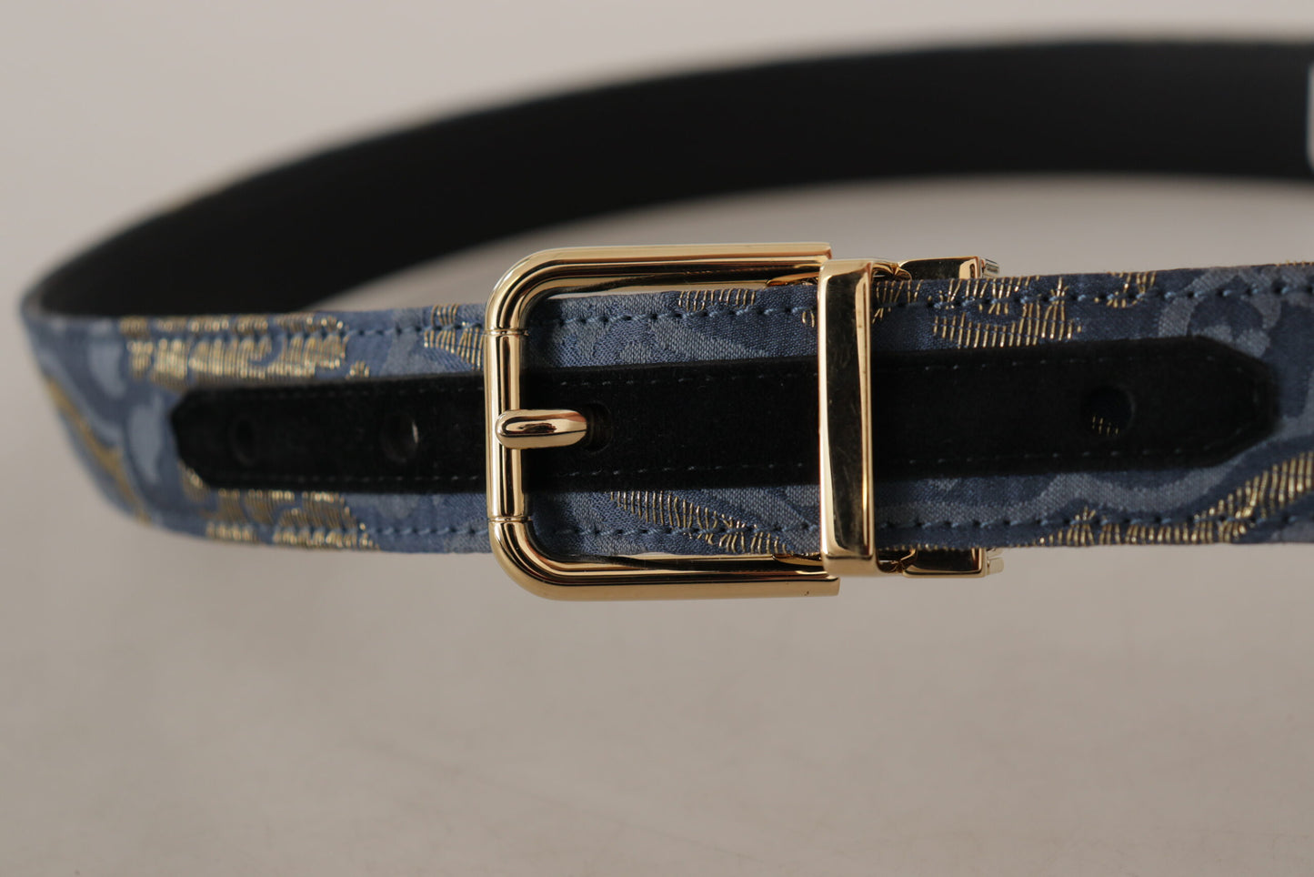 Cinturón elegante de cuero azul marino