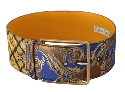 Cinturón elegante de cuero azul con hebilla de metal