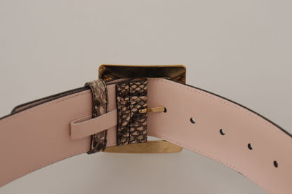 Cinturón de cuero elegante con hebilla de logotipo