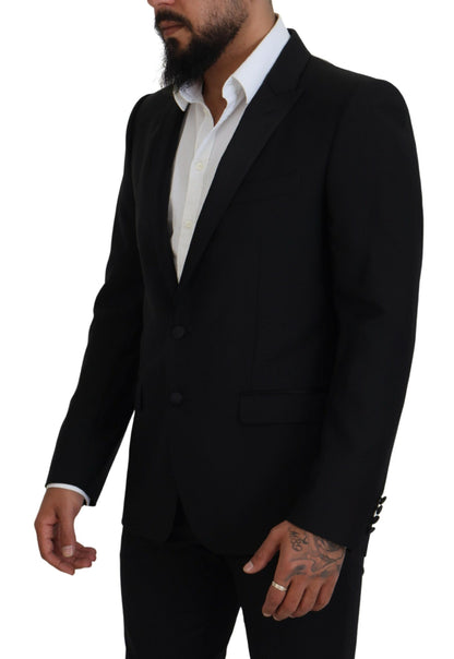 Elegante blazer formal negro tipo martini