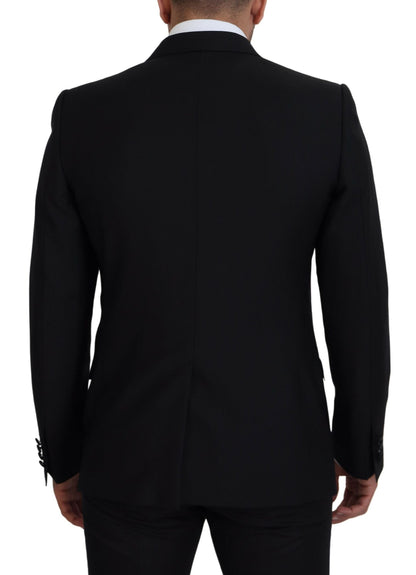 Elegante blazer formal negro tipo martini