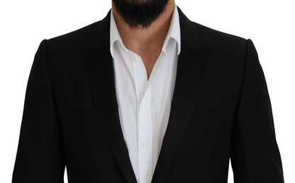 Elegante blazer formal negro tipo martini
