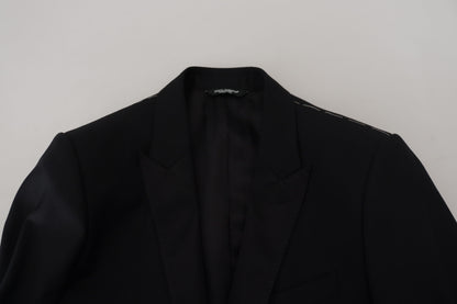 Elegante blazer formal negro tipo martini