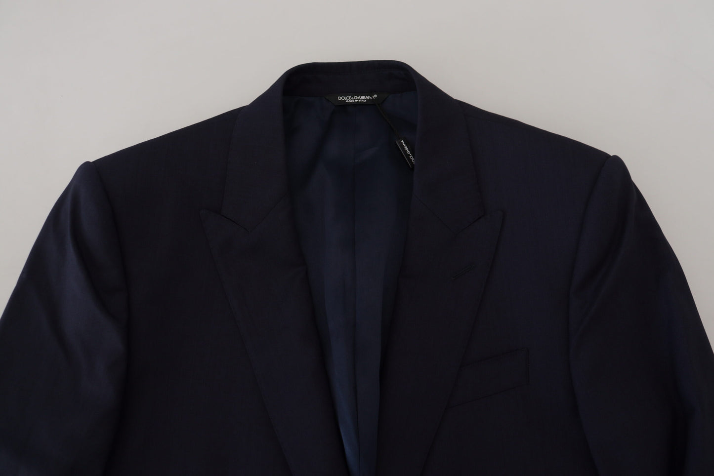 Chaqueta blazer elegante de lana y seda azul