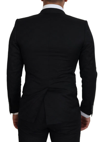 Elegante blazer formal negro estilo Martini