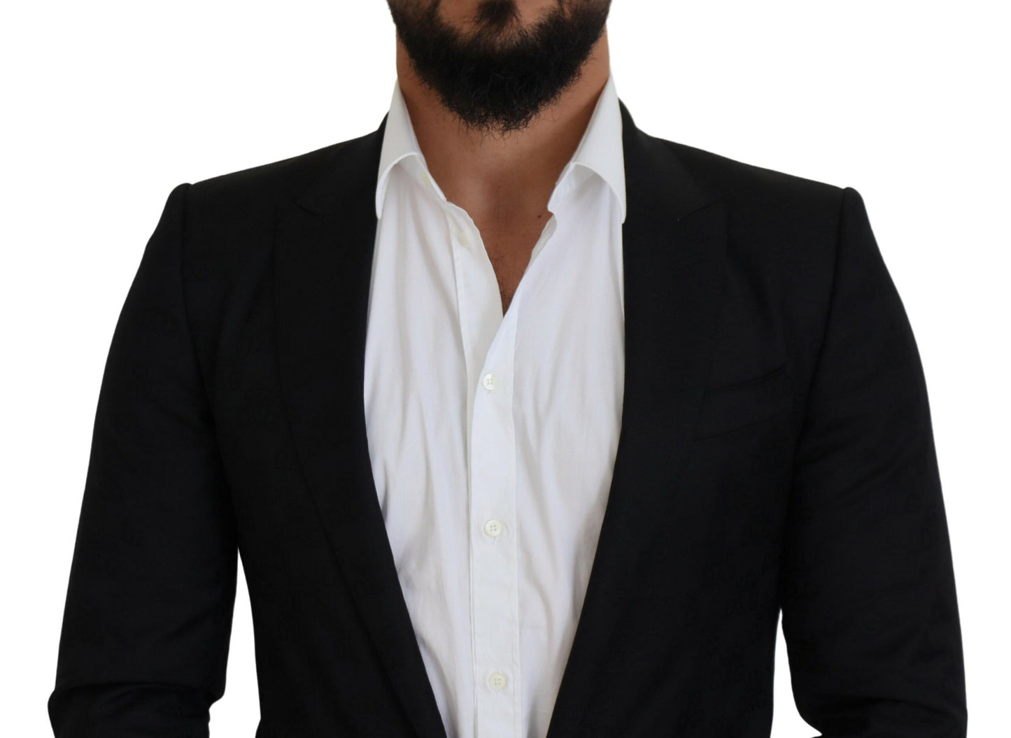 Elegante blazer formal negro estilo Martini