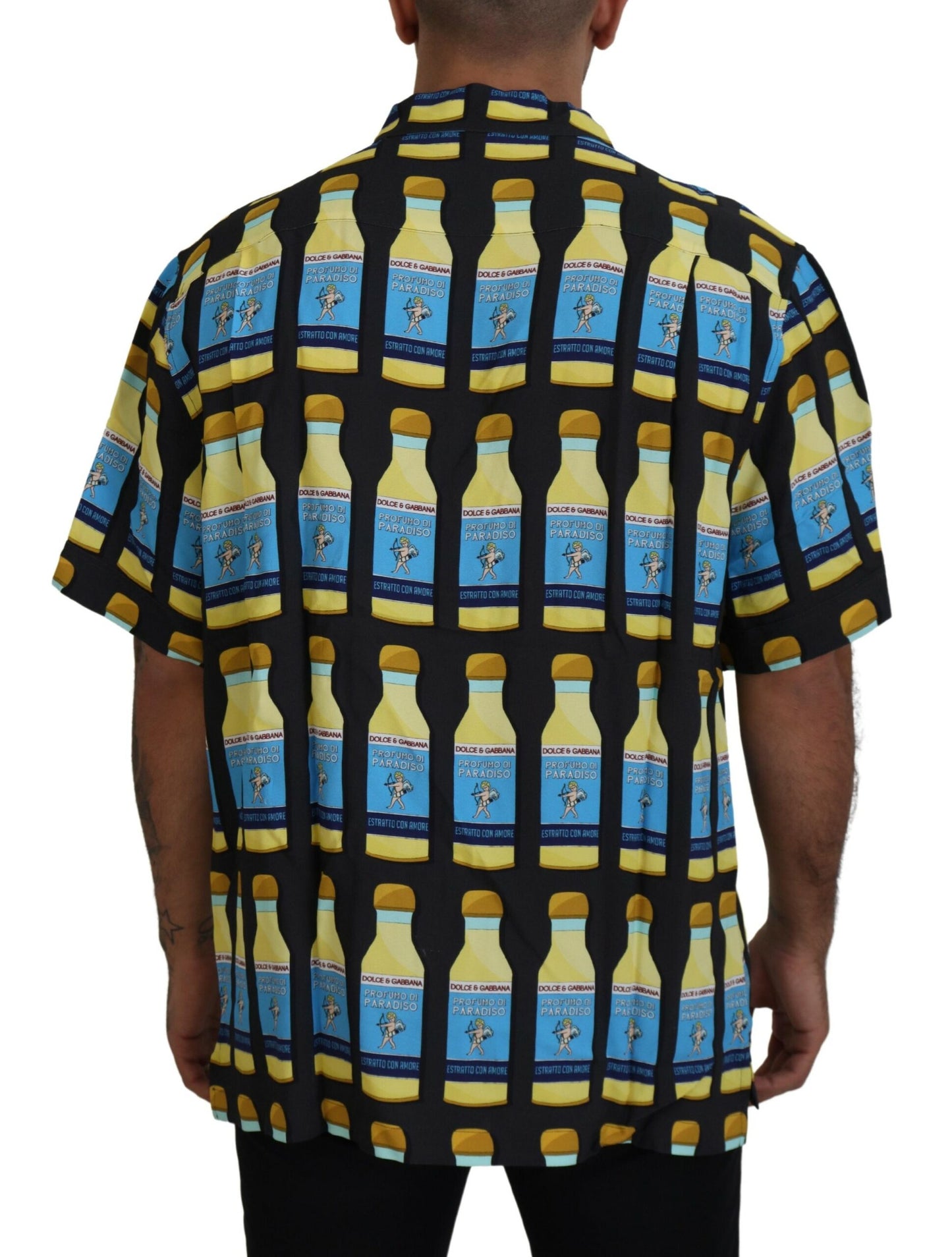 Camisa casual elegante con estampados múltiples