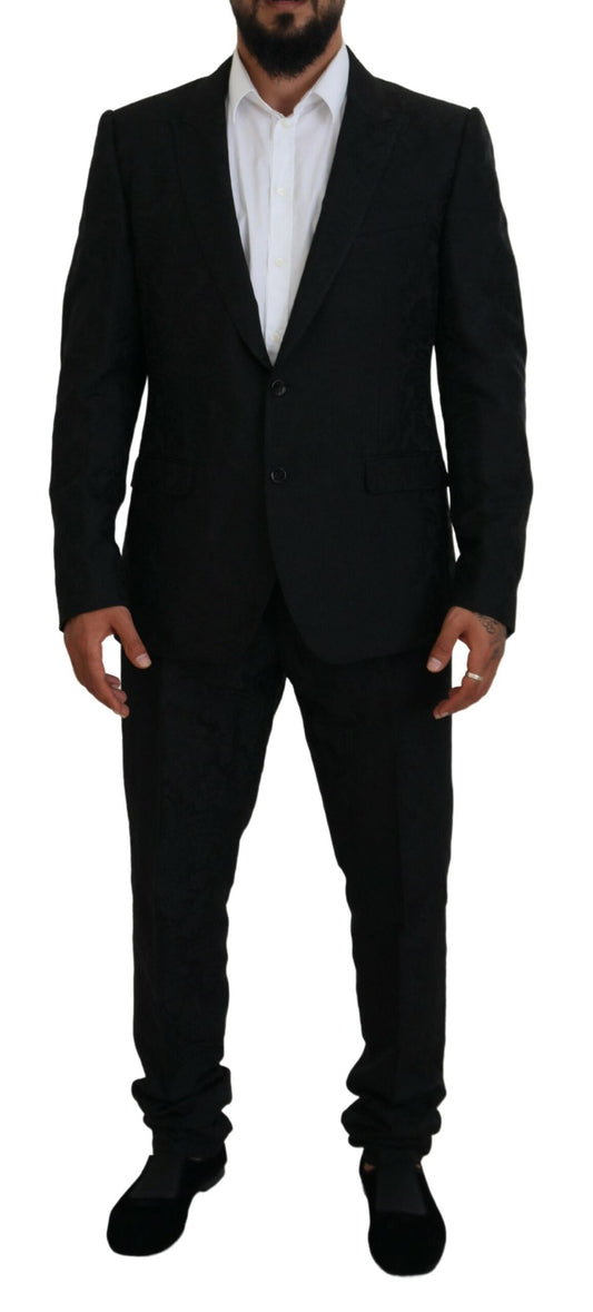Traje de diseñador de corte entallado Black Martini