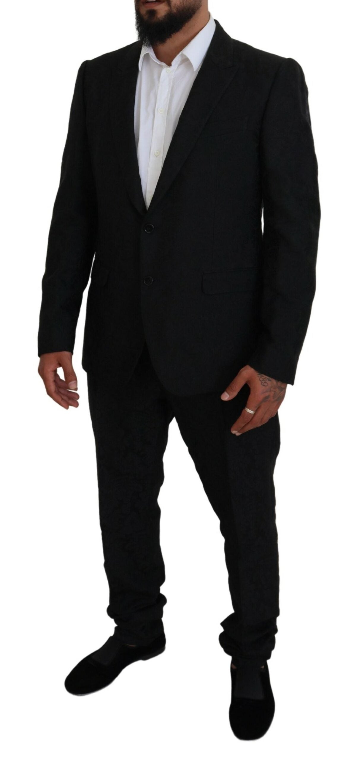 Traje de diseñador de corte entallado Black Martini