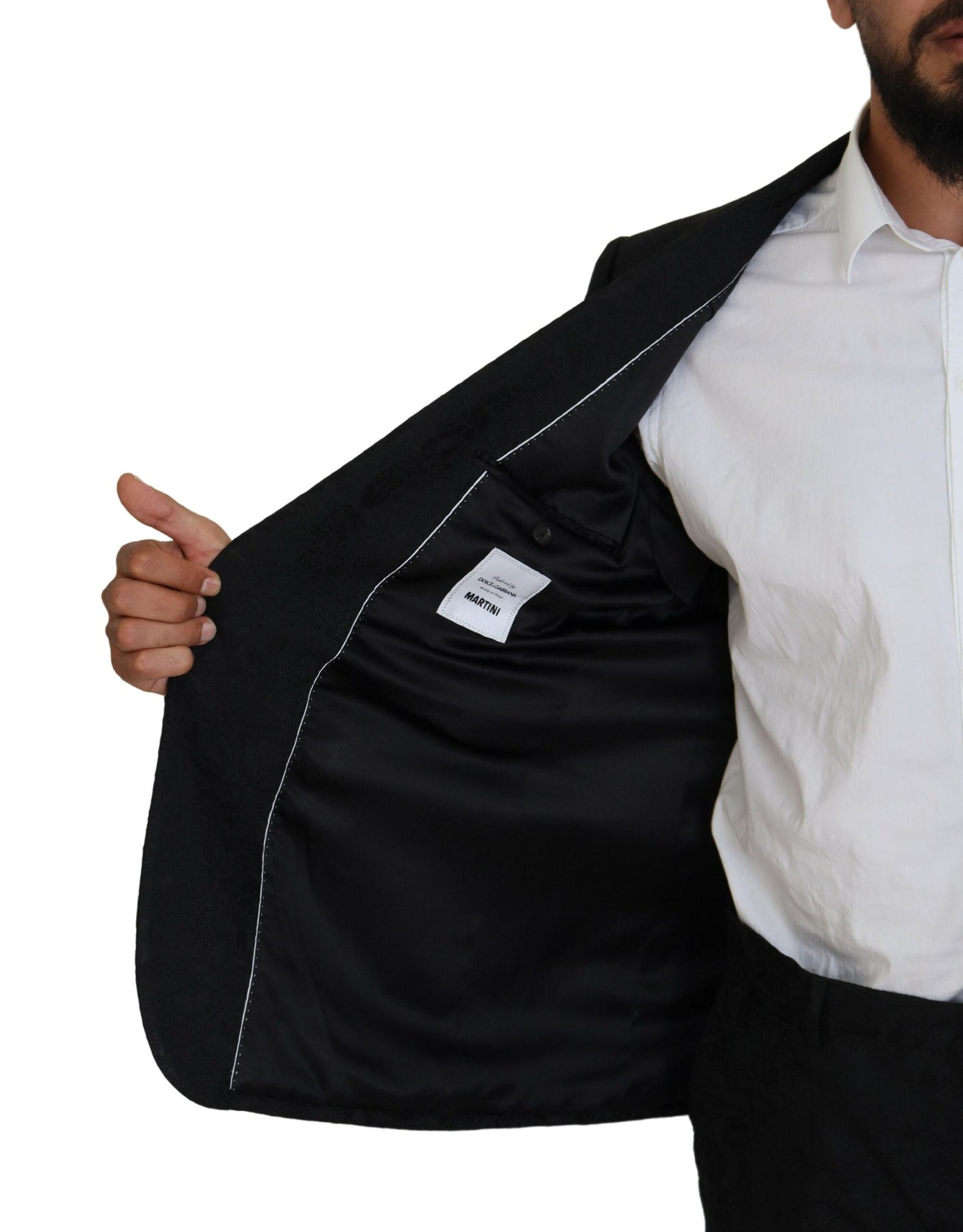 Traje de diseñador de corte entallado Black Martini