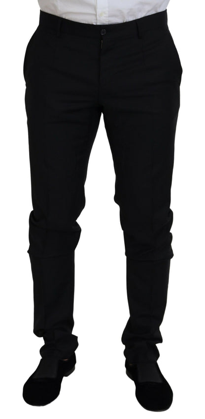 Elegante traje Martini de lana negro de dos piezas