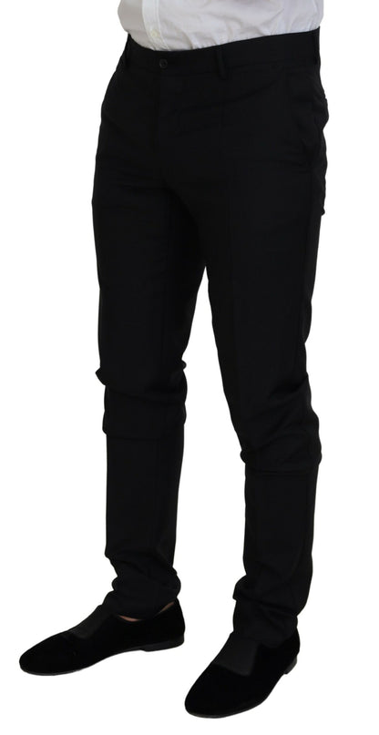 Elegante traje Martini de lana negro de dos piezas