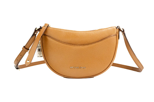 Bolso bandolera Dover Small Luggage de piel granulada con forma de media luna