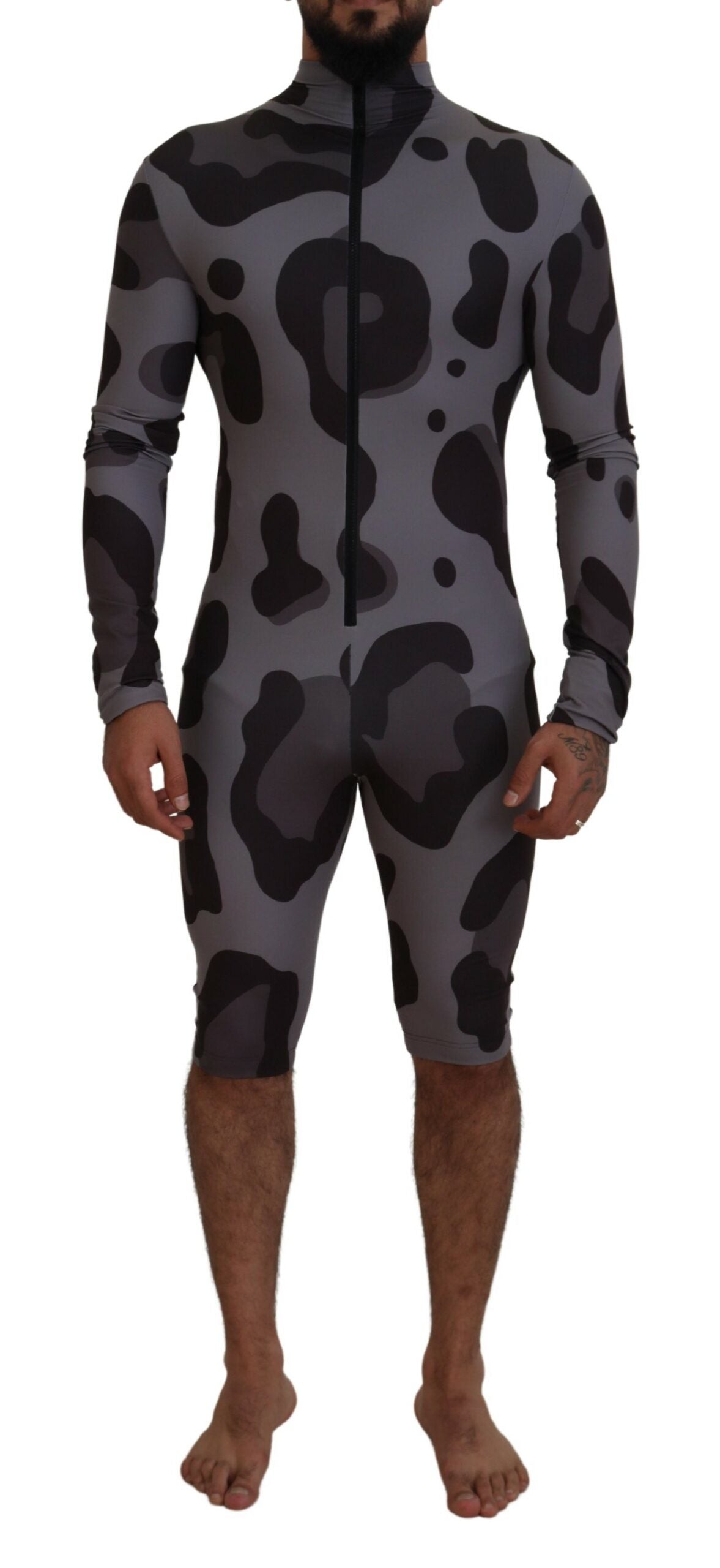 Traje de baño de neopreno Elite gris estampado para hombre
