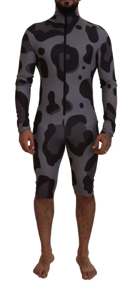 Traje de baño de neopreno Elite gris estampado para hombre