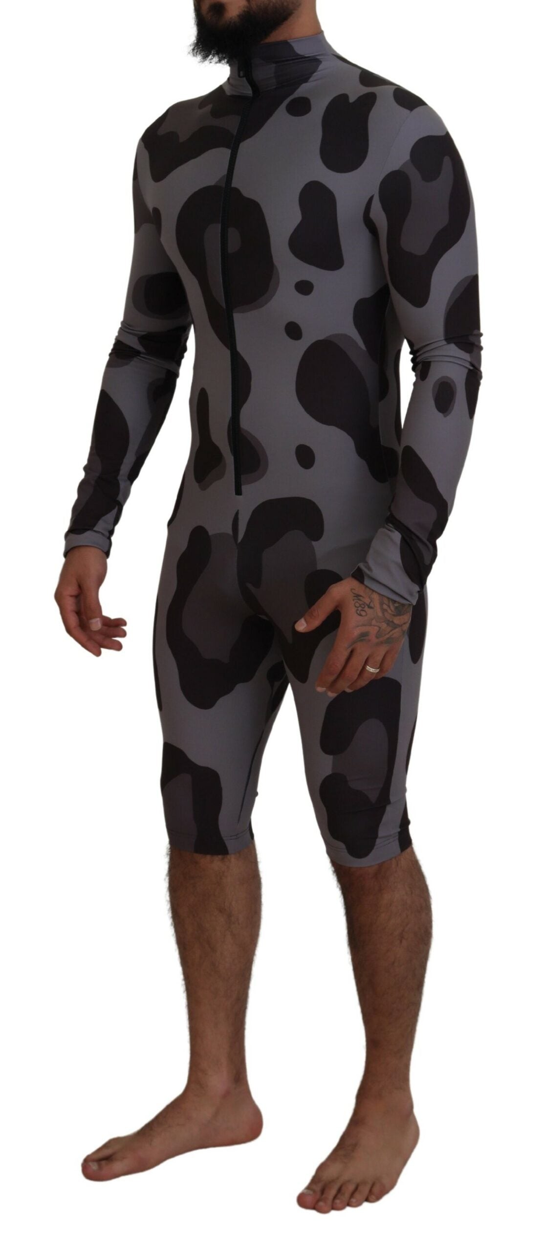 Traje de baño de neopreno Elite gris estampado para hombre