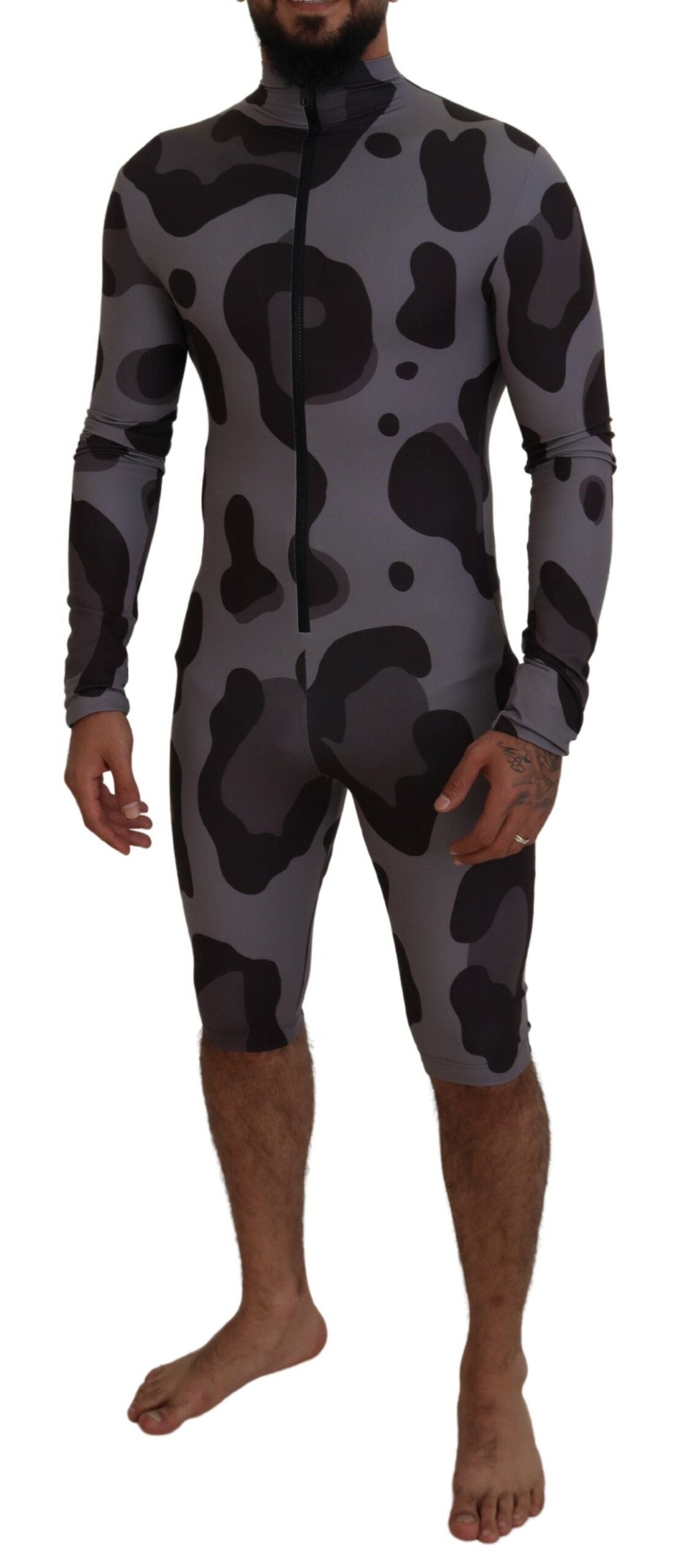 Traje de baño de neopreno Elite gris estampado para hombre