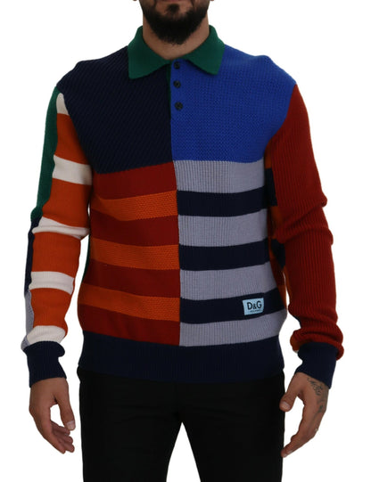 Suéter de rayas multicolor