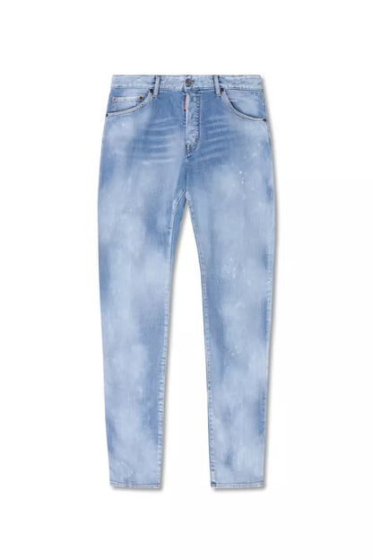 Light Blue Cotton Men Jeans