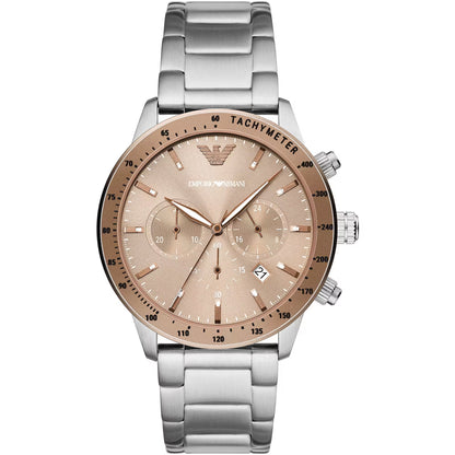 Reloj cronógrafo clásico de acero para hombre