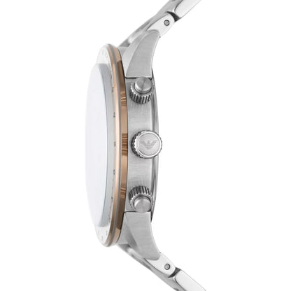 Reloj cronógrafo clásico de acero para hombre