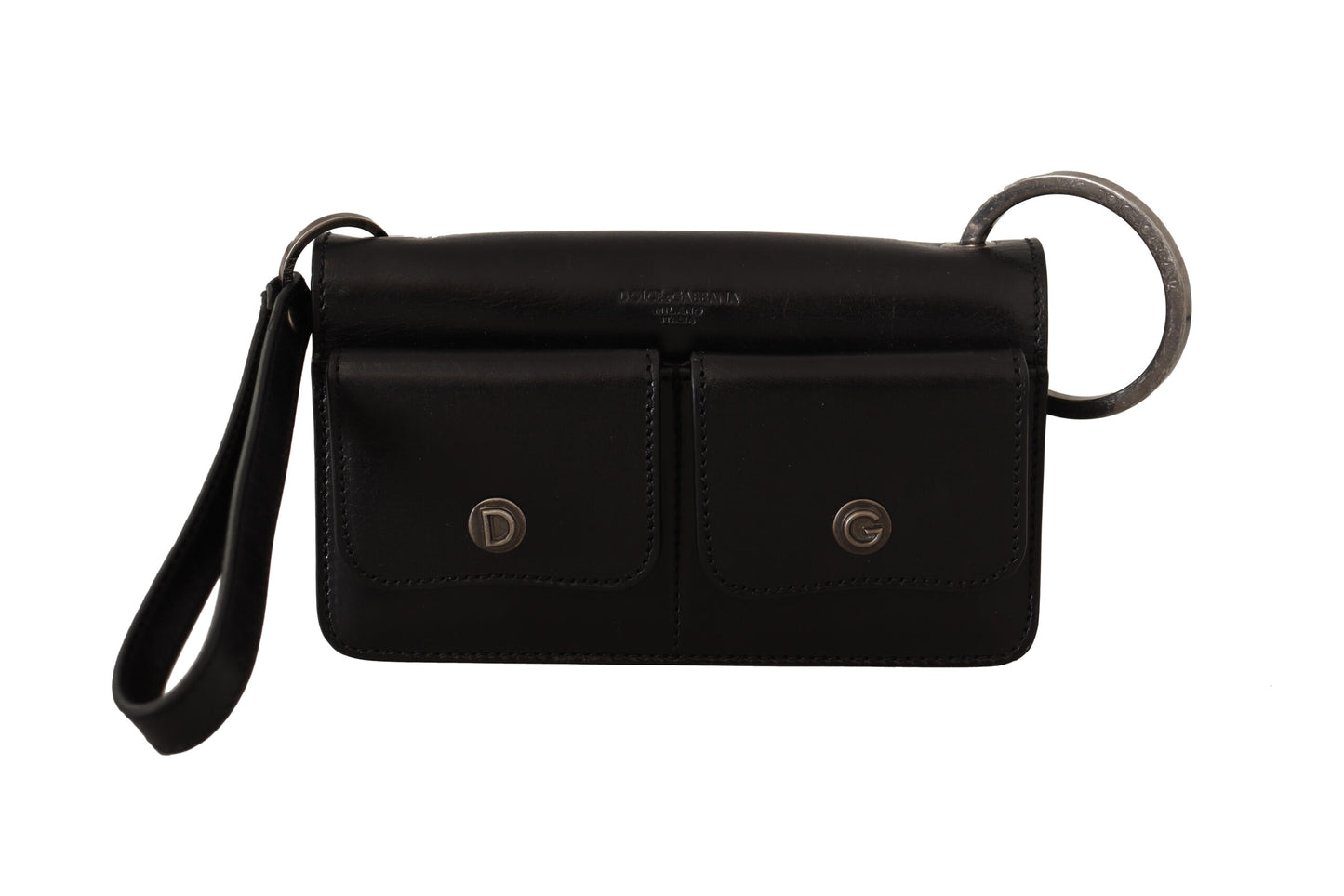 Elegante minicartera de piel en negro atemporal