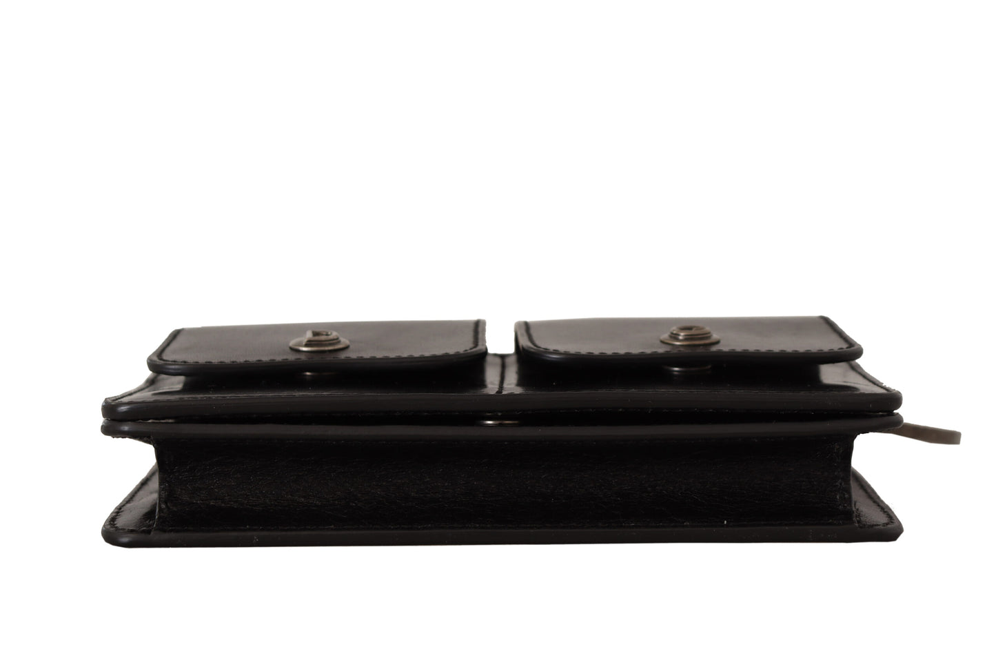 Elegante minicartera de piel en negro atemporal