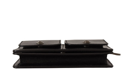 Elegante minicartera de piel en negro atemporal