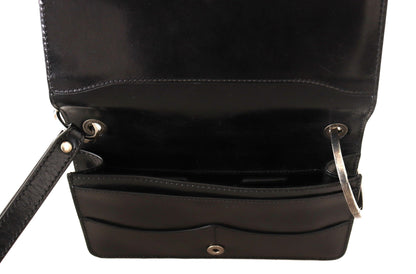 Elegante minicartera de piel en negro atemporal