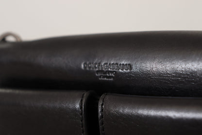 Elegante minicartera de piel en negro atemporal