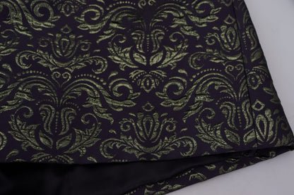 Chaqueta tipo bata de jacquard dorado