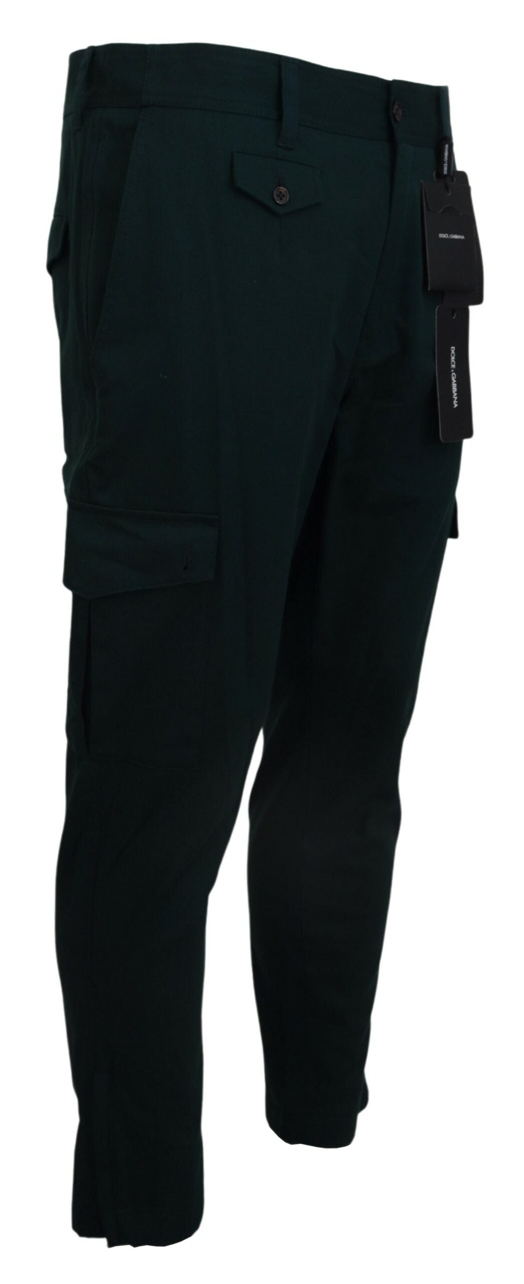 Vaqueros cargo elegantes de corte ajustado en verde