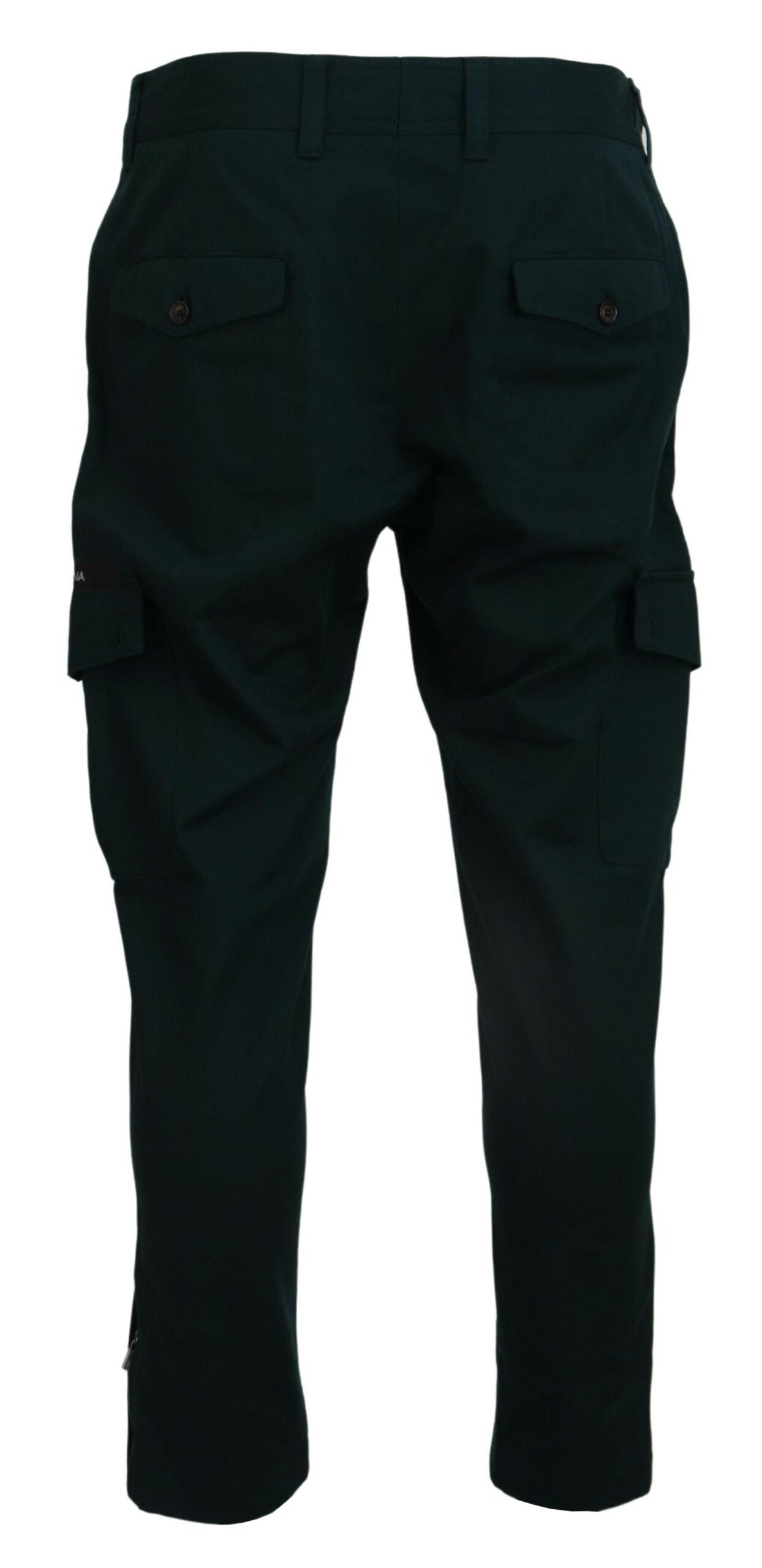 Vaqueros cargo elegantes de corte ajustado en verde