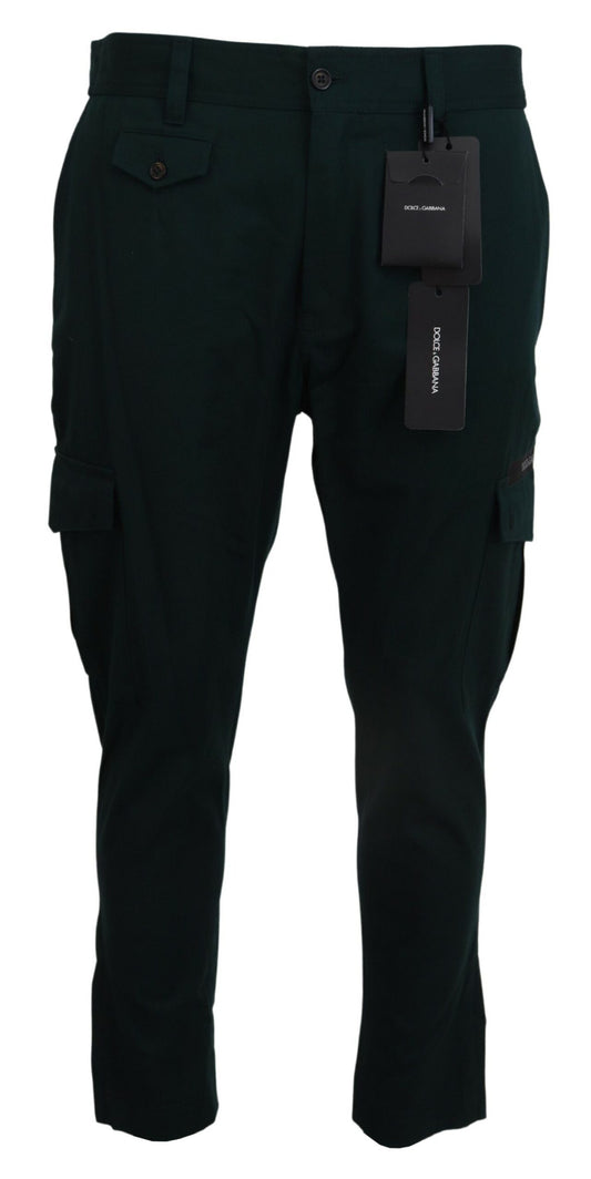 Vaqueros cargo elegantes de corte ajustado en verde