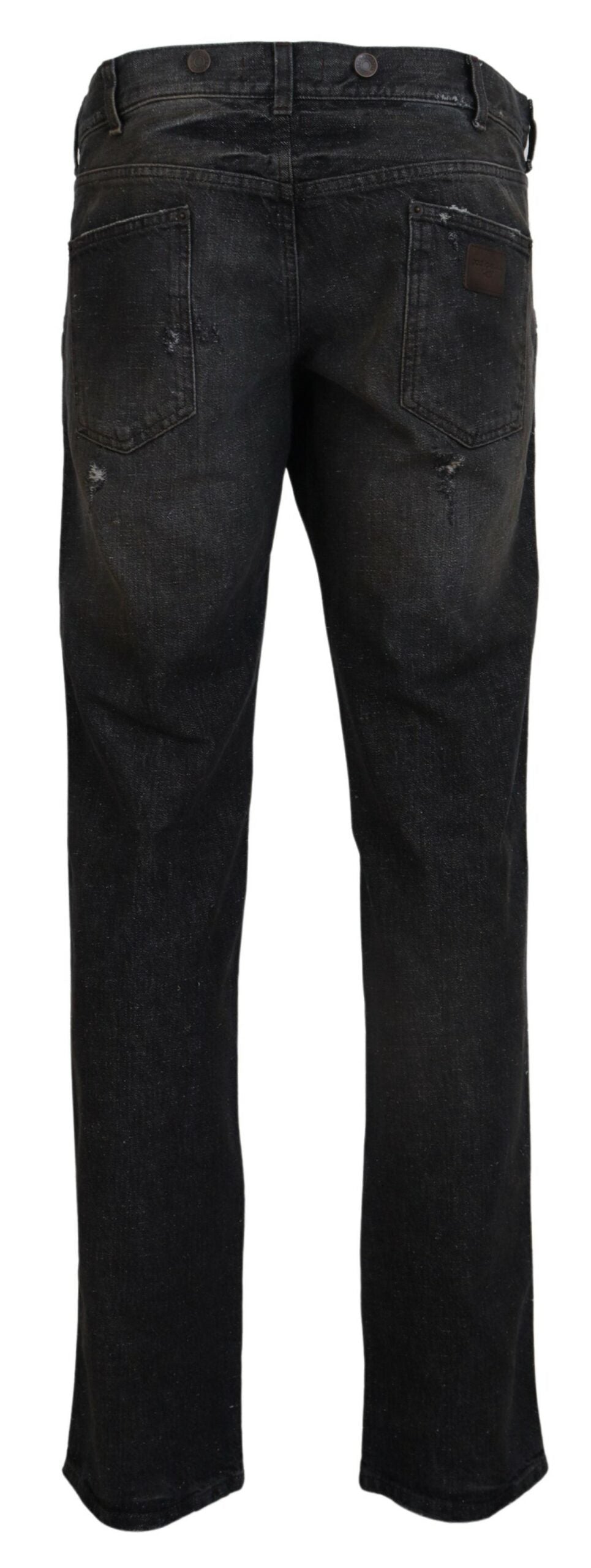 Gray Green Denim Regular Fit Jeans