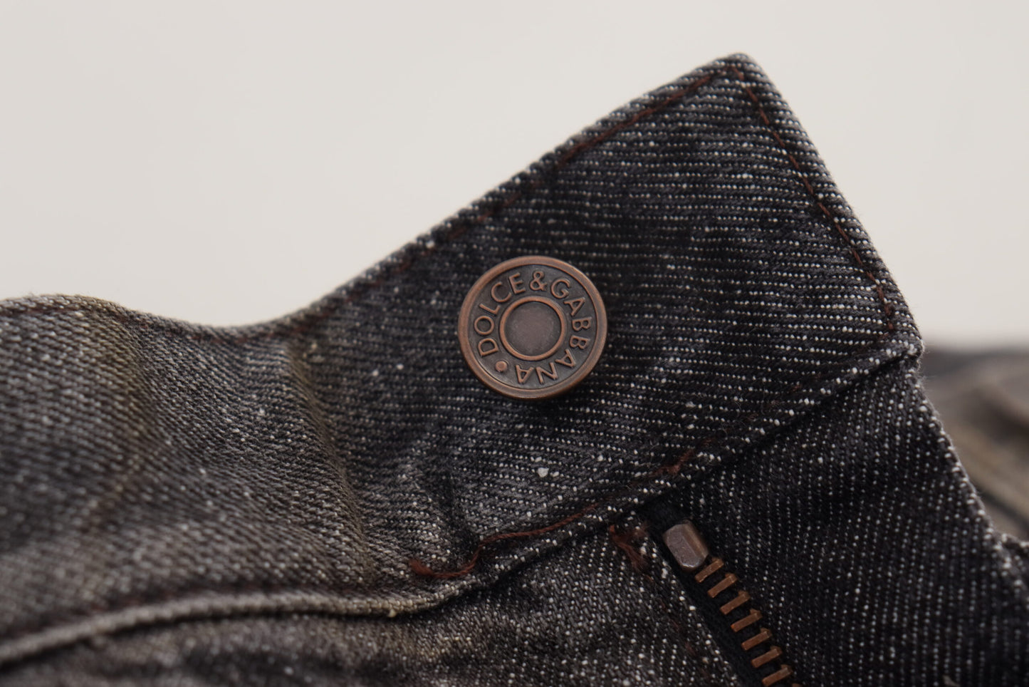 Gray Green Denim Regular Fit Jeans