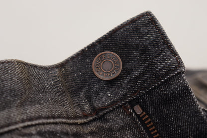 Gray Green Denim Regular Fit Jeans